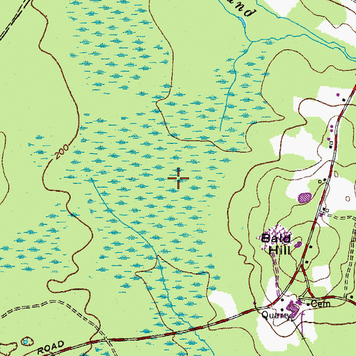 Topographic Map of Ed Hanscom Pond, ME