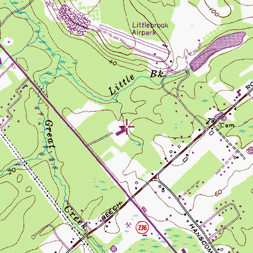 Topographic Map of Eliot Baptist Church, ME