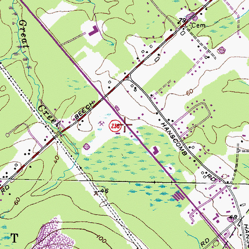 Topographic Map of Eliot Commons Shopping Center, ME