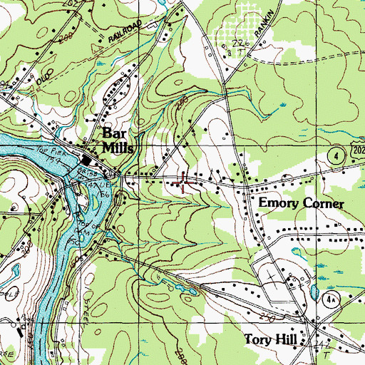 Topographic Map of Eliza Libby Elementary School (historical), ME