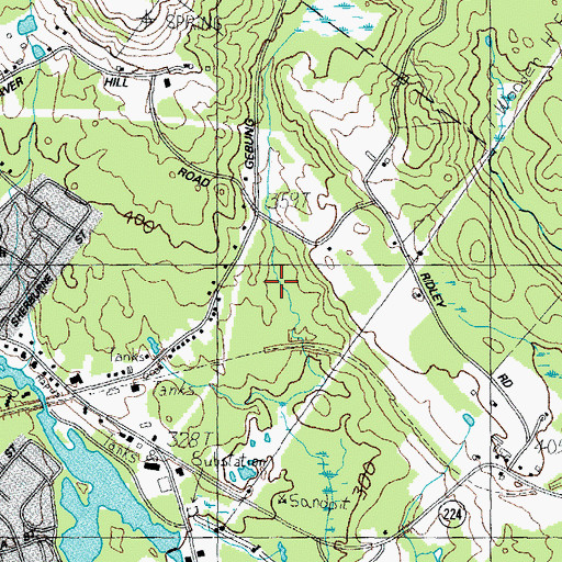 Topographic Map of First Baptist Church, ME