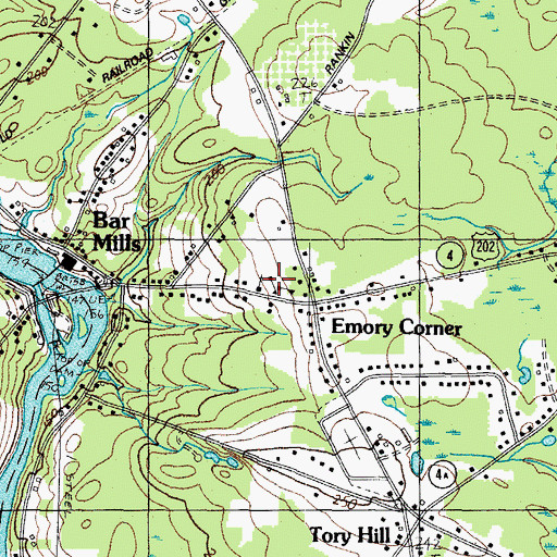 Topographic Map of First Congregational Church, ME