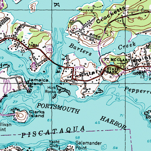 Topographic Map of First Congregational Church, ME