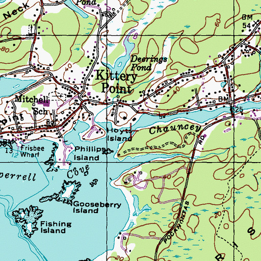 Topographic Map of Fort McClary (historical), ME