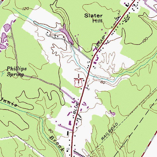 Topographic Map of Funtown USA, ME