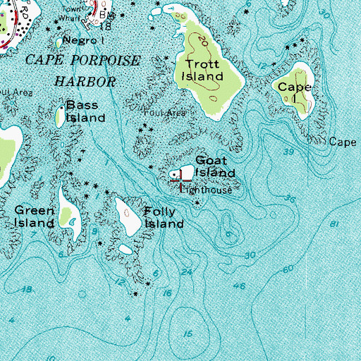 Topographic Map of Goat Island Light Station, ME