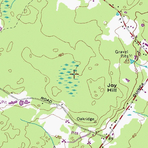 Topographic Map of Great Heath, ME