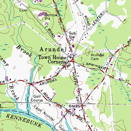 Topographic Map of Heartwood School of Art, ME