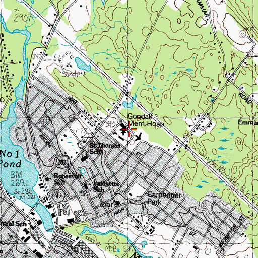 Topographic Map of Southern Maine Health Care Sanford Medical Center, ME