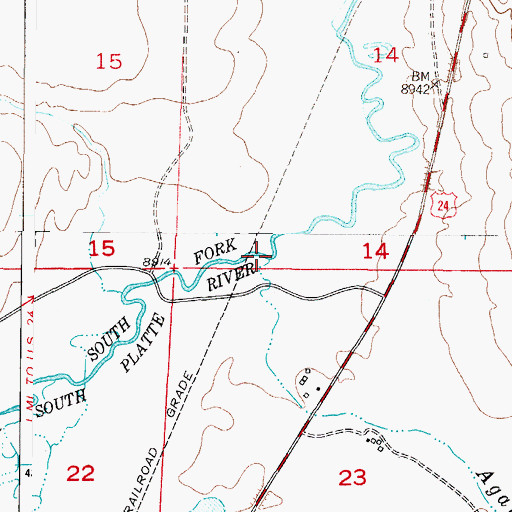 Topographic Map of Agate Creek, CO