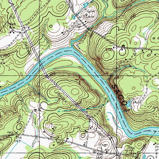 Topographic Map of Homestead Campground, ME