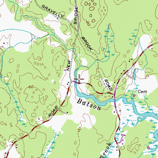 Topographic Map of Hutchins School (historical), ME