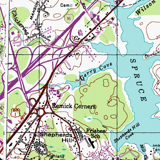Topographic Map of John Paul Jones Memorial, ME