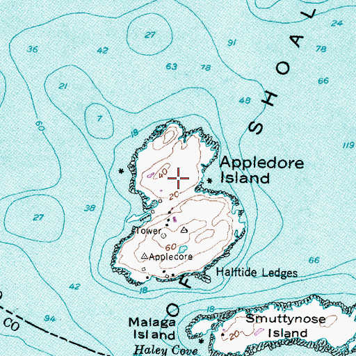 Topographic Map of Laighton Family Cemetery, ME