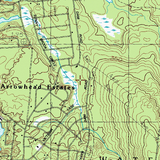 Topographic Map of Lake Arrowhead Estates, ME
