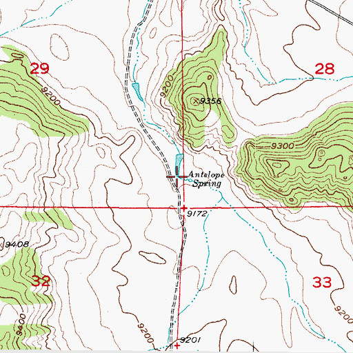 Topographic Map of Antelope Spring, CO