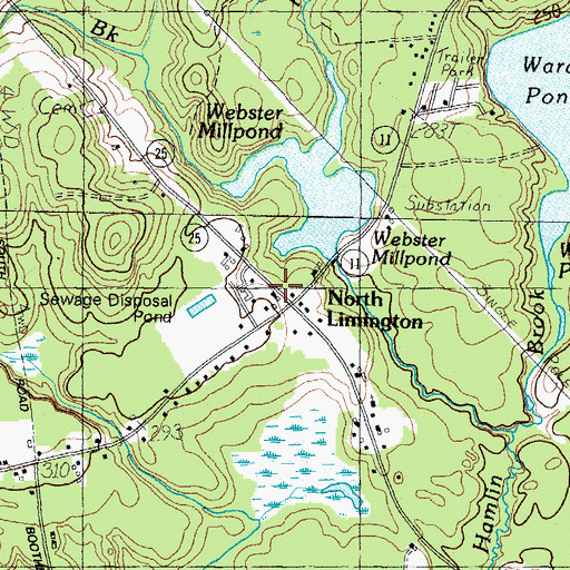 Topographic Map of Limington Post Office, ME