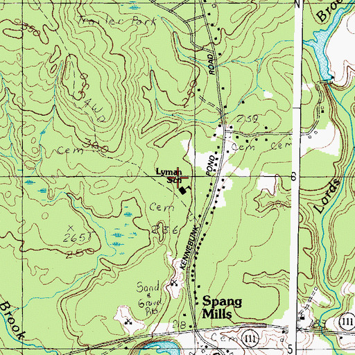 Topographic Map of Lyman Elementary School, ME