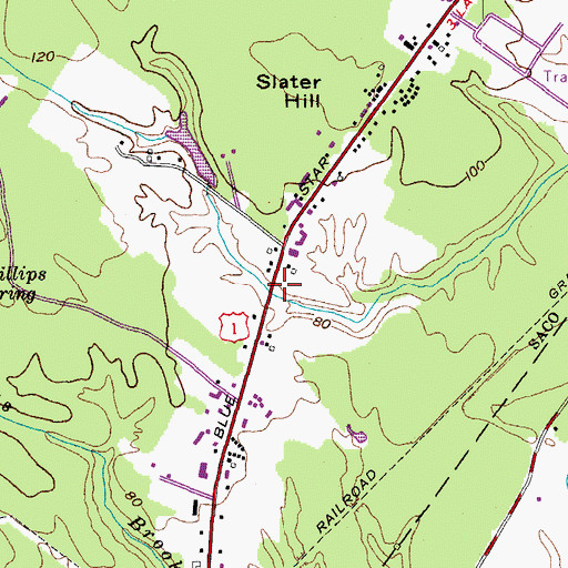 Topographic Map of Maine Aquarium, ME