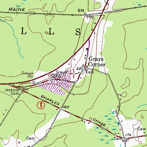 Topographic Map of Merriland Ridge Church (historical), ME