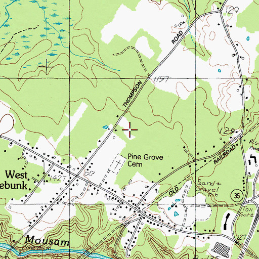 Topographic Map of Middle School of the Kennebunks, ME