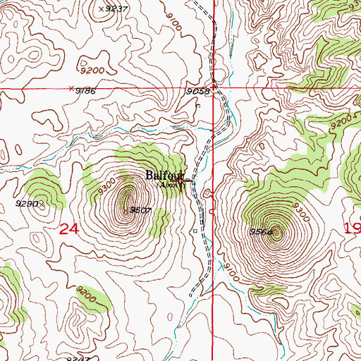 Topographic Map of Balfour, CO
