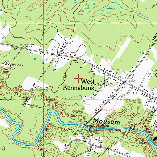 Topographic Map of Mousam River Campground, ME