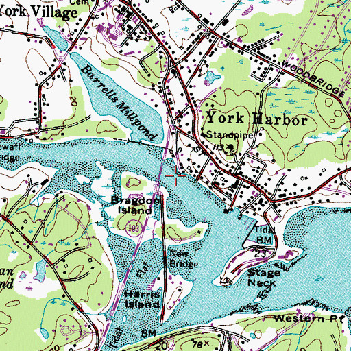 Topographic Map of North Basin, ME