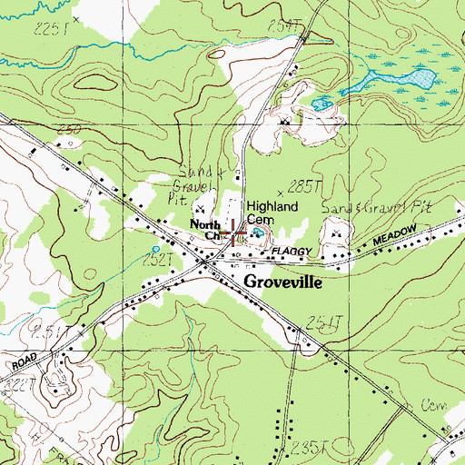 Topographic Map of North Church, ME