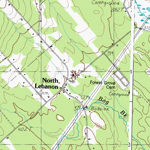 Topographic Map of North Lebanon Second Baptist Church, ME