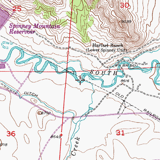 Topographic Map of Threemile Creek, CO