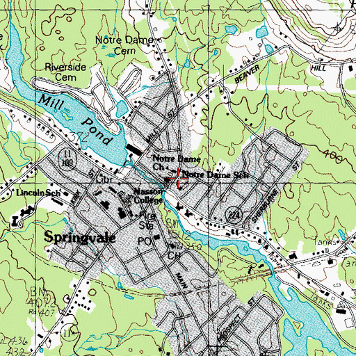 Topographic Map of Notre Dame Church, ME