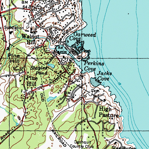 Topographic Map of Ogunquit Museum of American Art, ME