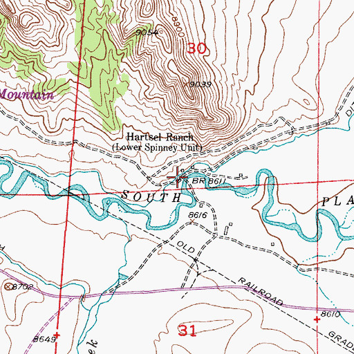 Topographic Map of Hartsel Ranch, CO