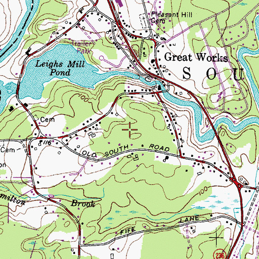 Topographic Map of Oldfields, ME
