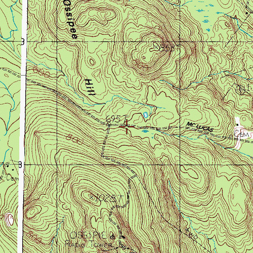 Topographic Map of Ossipee Hill Trail, ME