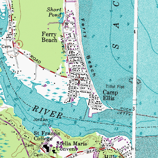 Topographic Map of Our Lady of Victory Parish Church, ME