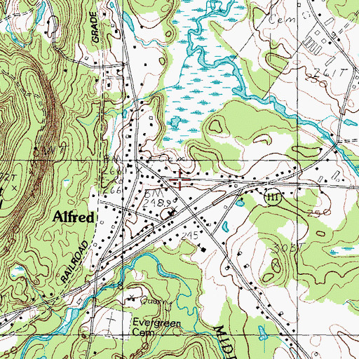 Topographic Map of Parsons Memorial Library, ME