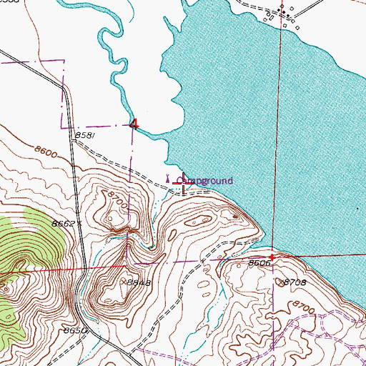 Topographic Map of Cross Creek, CO
