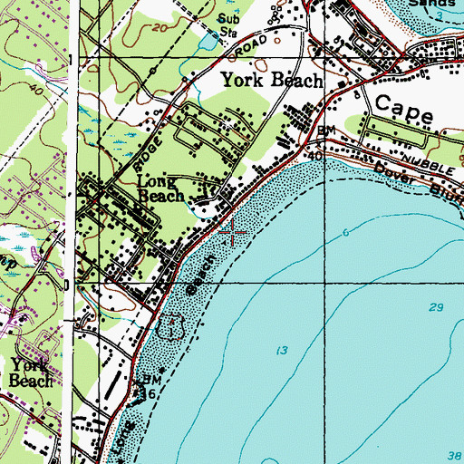 Topographic Map of Prebble Brook, ME