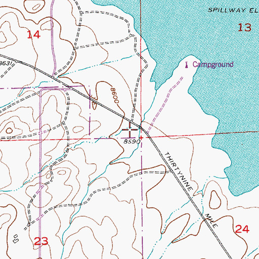 Topographic Map of Pruden Creek, CO