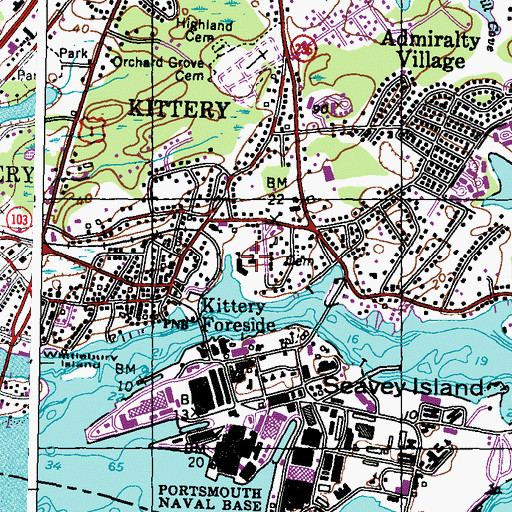 Topographic Map of Robert W Traip Academy, ME