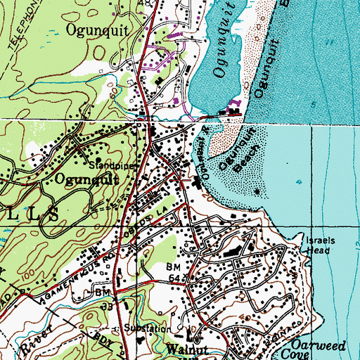 Topographic Map of S Judson Dunaway Center, ME