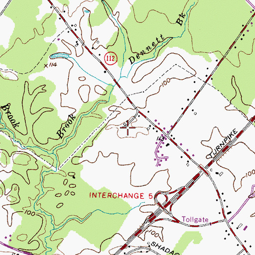 Topographic Map of Saco Middle School, ME