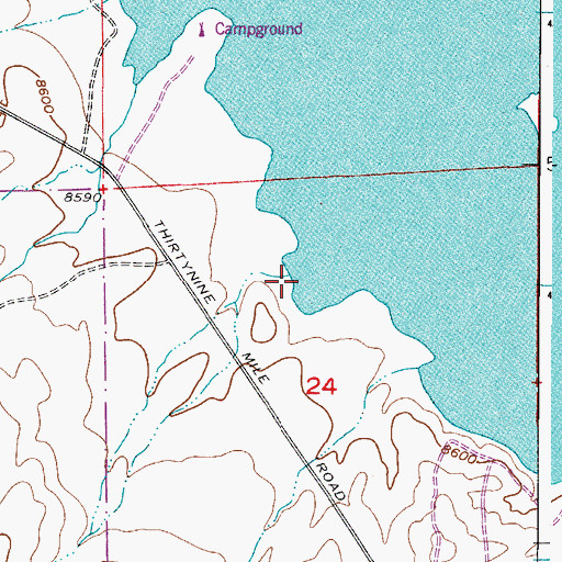 Topographic Map of Balm of Gilead Creek, CO