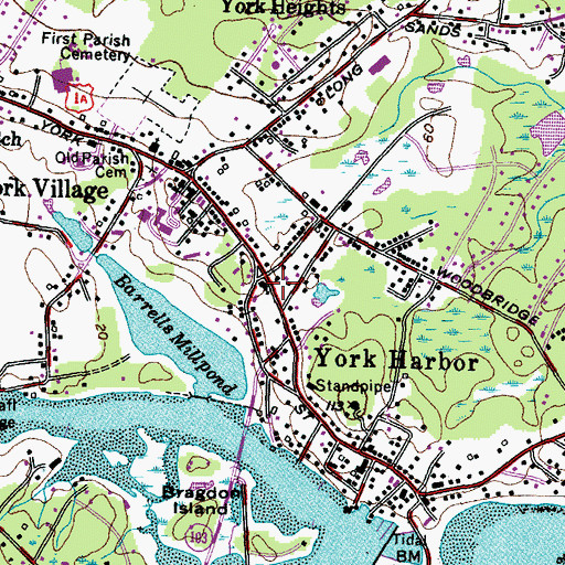 Topographic Map of Saint Christopher by the Sea Church, ME