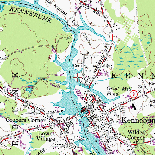 Topographic Map of Saint Marthas Catholic Church, ME