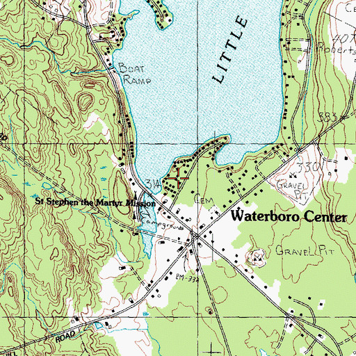 Topographic Map of Saint Stephen the Martyr Mission, ME