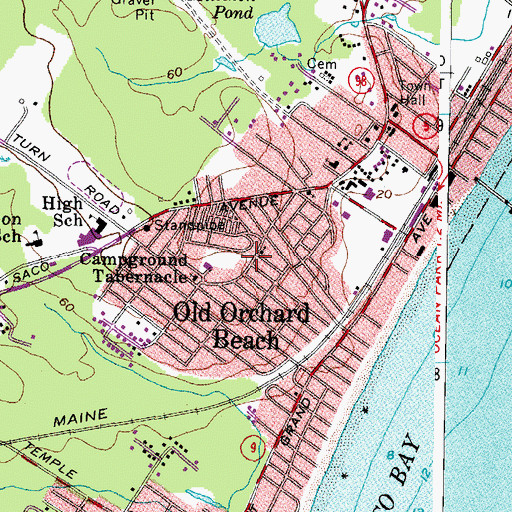 Topographic Map of Salvation Army Pavilion, ME