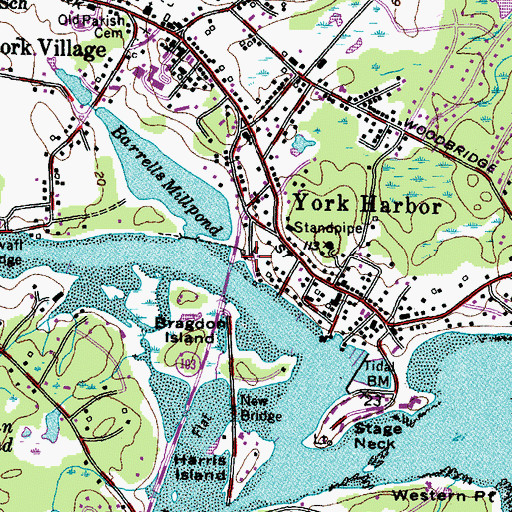 Topographic Map of Sayward-Wheeler House Museum, ME